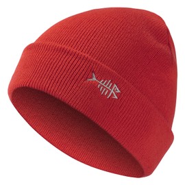 BASSDASH Winter Stretchy Knit Beanie Hats Soft Warm for Men Women Lightweight Stylish Unisex Cuffed Beanies Tomato Red