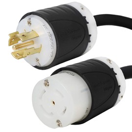 IronBox Electric NEMA L21-20P to L21-30R Plug Adapter - 20A, 208V, 12 AWG SJOOW - UL Listed Twist Lock Extension Cord - Heavy Duty Plug and Connector Cable for Generator, RV, Data Centers & More (3ft)