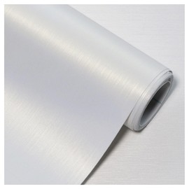 Pearl White Peel and Stick Wallpaper 15.7"×118" Metallic Textured Contact Paper Modern Waterproof Wallpaper Removable Self Adhesive Vinyl DIY Decor Wall paper for Bedroom kitchen Cabinets Fridge