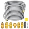 48 FT Propane Hose Extension-High Pressure Braided Gas Line Hose