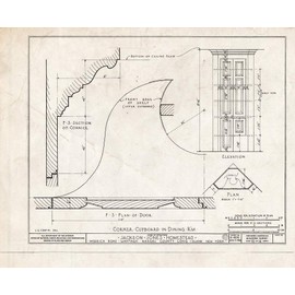 Historic Pictoric : Blueprint HABS NY,30-Want,1- (Sheet 10 of 14) - Jackson Jones Homestead, Merrick Road, Wantagh, Nassau County, NY 30in x 24in