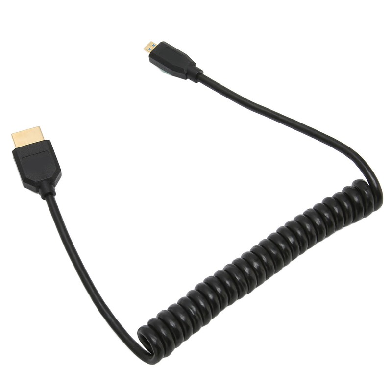 HD Multimedia Interface Cable Spring Retractable A Male to D
