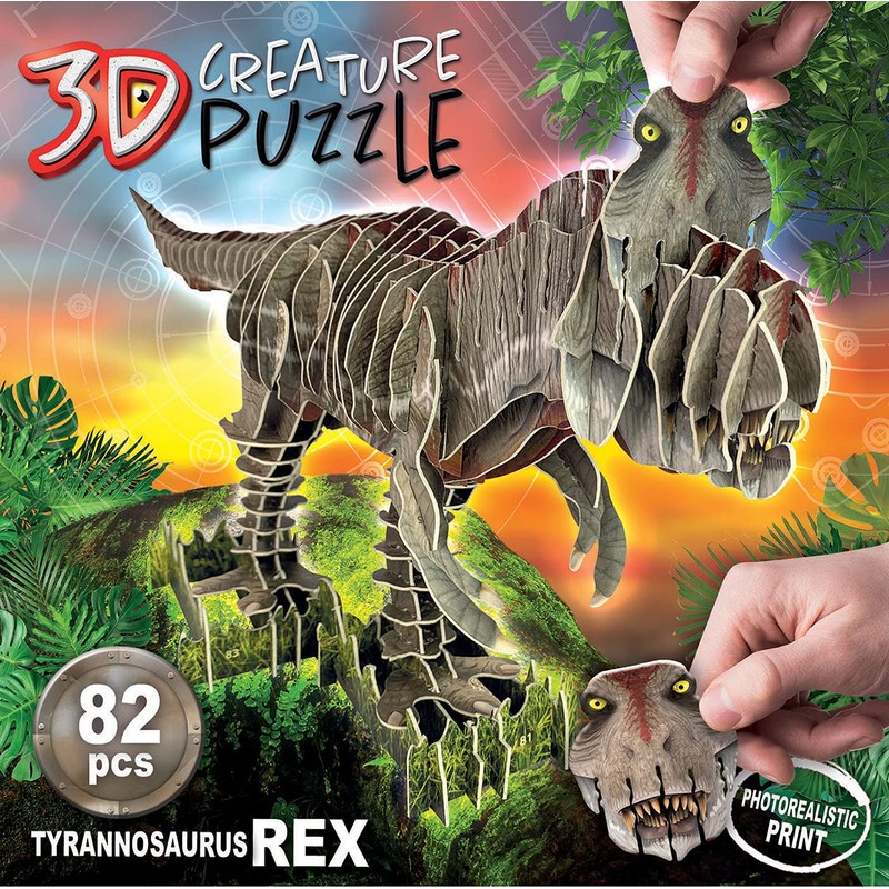 Educa - T-Rex, 3D Puzzle for Adults and Children from
