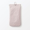 Muji 84475757 Wrinkle Nylon Flat Pouch with One Hand, Pink,