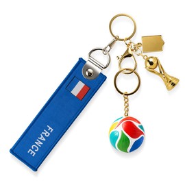 4-Piece Soccer Keychain Set - World Cup Inspired Accessories