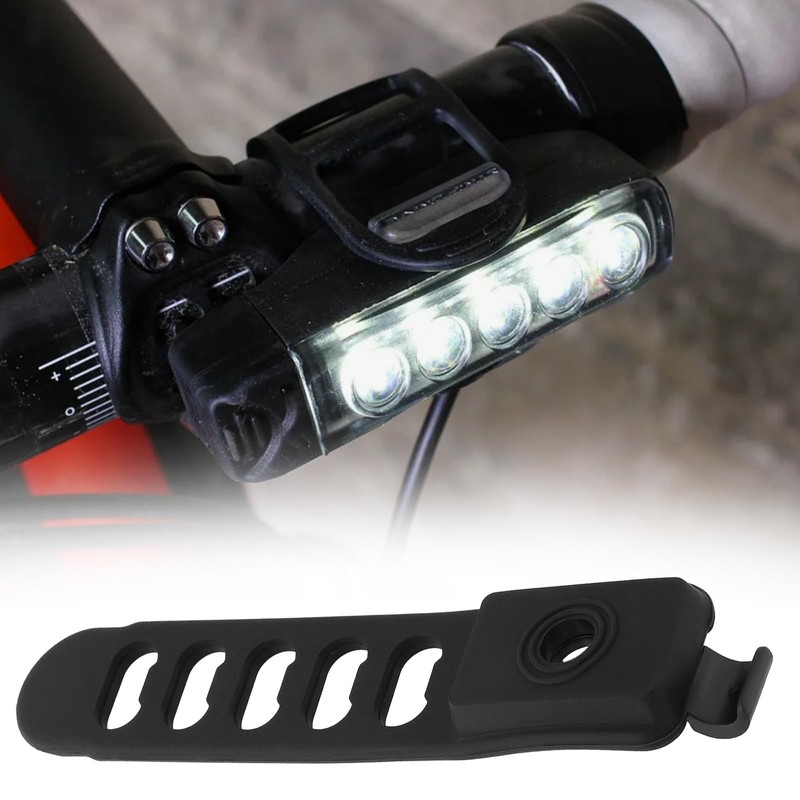 Briny River 2x Bicycle Light Replacement Rubber Strap 1-LED-RP-STR-V404 Compatible
