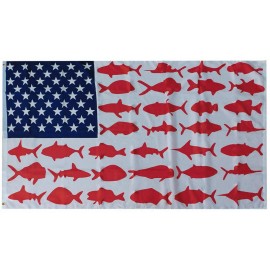 RFCO 3x5 USA BEACH LIFE Flag FISH Dolphin Tuna Shark American Flag Banner