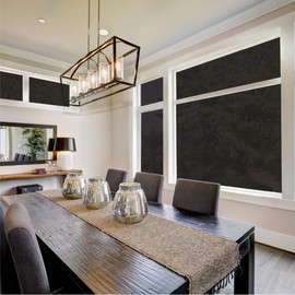 G Greenfilm Static Cling 5% Dark Window Tint for Residential and Automotive - DIY Non-Adhesive, UV Protection, Sun Blocking, Heat Control, Removable, Renter-Friendly Window Cling Film (48"x120")