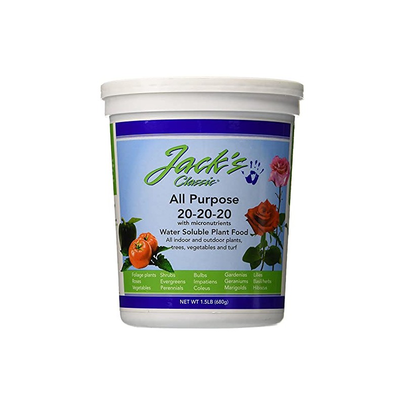 Jack's Classic All Purpose 20-20-20 Water Soluble Plant Food (1.5lbs)