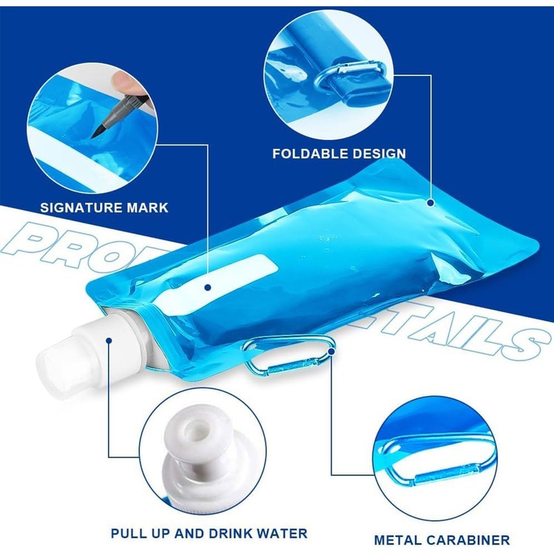 ZeiLaBang Kakadi Foldable Drinking Bottle, Foldable Water Bottle, Reusable Foldable