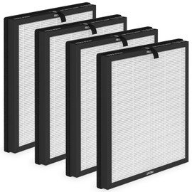 4 Pack HAP603 Replacement Filter Compatible with ECOSELF HAP603 Air Purifier, # RFHAP603, White