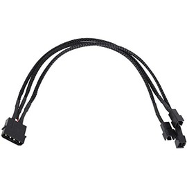 Phobya adapter 4Pin Molex to 3Pin 5V/7V/12V 30cm - black