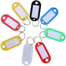 20 Piezas Etiquetas De Identificación Para Llaves Con Anilla Plástica Resistente Para Equipaje Y Uso En Oficina Hogar 1.96X0.86X0.11In
