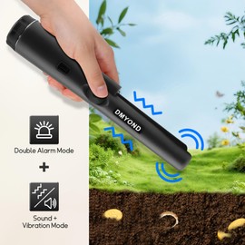 Dmyond Metal Detector Pinpointer, Professional Waterproof Handheld Pin Pointer Wand, Search Treasure Pinpointing Finder Probe with 9V Battery for Adults, Kids, Black