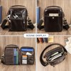 Contacts Full Grain Leather Small Messenger Bag for Men Travel