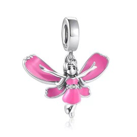 Minimalist Charm Jewelry Pink Fairy Charm For Bracelet, Cartoon Charm, Gift For Women
