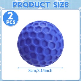 2pcs Indestructible Squeaky Dog Ball Toy,Interactive Dog Balls Toy Indestructible Dogs Toys Chew Toys for Aggressive Chewers for Medium Large Dogs.80mm