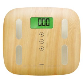 dretec BS-244NW Body Composition Meter, Health Meter, Body Scale, Digital, Body Fat, Wood Grain