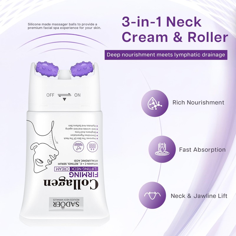 VRAIKO SADOER Gua Sha Neck Cream, Retinol Firming Cream for
