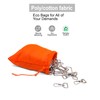 (2x3 inches) Orange Cotton Bags, Reusable And Biodegradable Produce Muslin