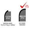 4 Less Co SHAVED ICE - Windless Swooper Flag Feather