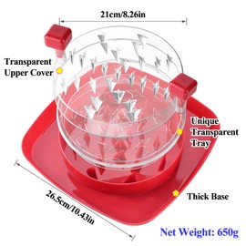 Chicken Shredder，Meat Grinder Alternative to Bear Claws Meat Shredder，Upgraded Non-Slip Larger Sharper Shark Fin Patent Design，Suitable for Pulled Pork, Beef and Chicken-Dishwasher Safe (Red)