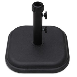 C-Hopetree 24 lb Heavy Duty Square Patio Base Stand for Outdoor Market Table Umbrella, Black