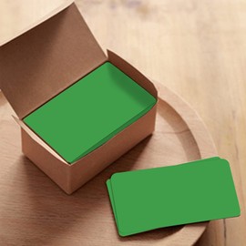 VANRA 300PCS Small Blank Index Cards 3.5x2 inches Note Cards Study Flash Cards, Word Message Gift DIY Cards Kraft Paper Tags (Vibrant Green, 300/Pack)