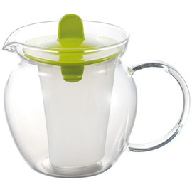 iwaki(イワキ) 耐熱ガラス ティーポット レンジのポット お茶ポット 急須 グリーン 480ml K853T-G