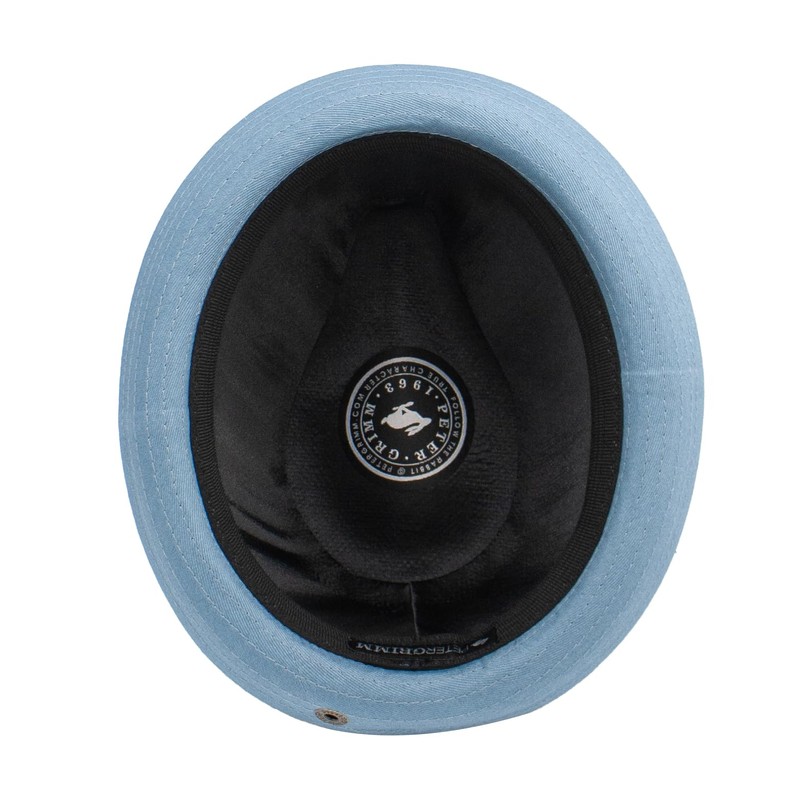 Peter Grimm Depp Fedora Sombrero, Azul desteñido, Small-Medium