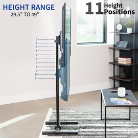 VIVO TV Floor Stand for 13 to 50 inch Flat Panel LED LCD Plasma Screens, Portable Display Height Adjustable Mount STAND-TV07…