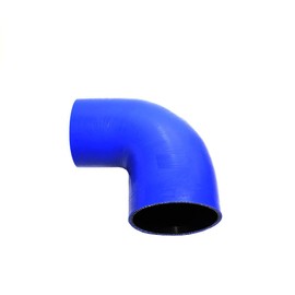 TMKOOL 4-Ply Reinforced High Temperature 3" to 3.75" ID 90 Degree Elbow Reducer Coupler Silicone Hose (BLUE, 3"-3.75'')