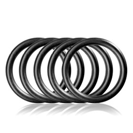 Ganzoo O Ring Steel M, Set of 5, Inner 25 mm, DIY Dog Lead, Dog Collar, Rustproof, Ideal with Paracord 550, Welded, Colour: Matte Black