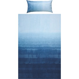Erwin Müller Satin Bed Linen, dark blue, 135x200 cm (40x80 cm)
