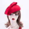 Lawliet Teardrop Women 1940s Wool Felt Fascinator Hat Bow Tam