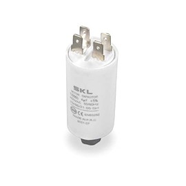 DL-pro Capacitor Motor Capacitor 4µF 450 V Diameter 30 x 57 mm Universal with 6.3 mm AMP Plugs and Mounting Screw M8 CBB60 Starting Capacitor Motor Start Capacitor for Electric Home Appliances