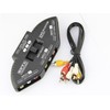 BUBUCAM AV Switch 3 Way Outlets Converter Port Splitter RCA