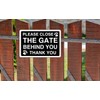 Safety First Display LTD Please close the gate dog sign