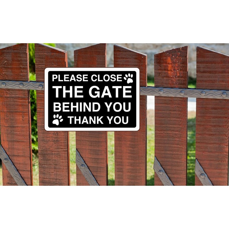 Safety First Display LTD Please close the gate dog sign