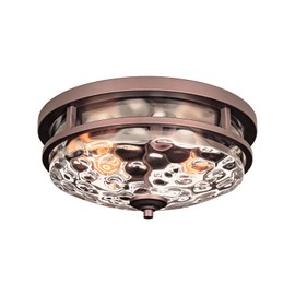 Edwarmlux Flush Mount Ceiling Lights, 2-Light Farmhouse Close to Ceiling Light, Industrial Ceiling Lighting Fixture for Kitchen Hallway Bedroom Living Room Stairways Porch (Oil Rubbed Bronze)