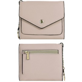 Gostwo women's Small Wallet RFID Blocking Wallet Change Pouch Credit Card Holder Mini Bifold Purse(Pink Champagne)