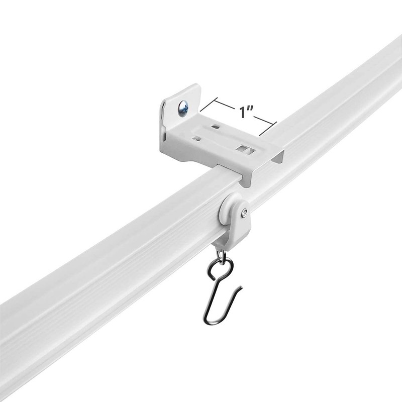 KXLIFE Wall Mount Brackets for Flexible Curtain Track, Bendable Curtain