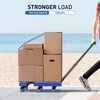 SPACEKEEPER Folding Hand Truck, 500 LB Capacity Luggage Cart, Portable