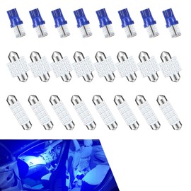 Dogary 24 PCS Car LED Dome Light Bulbs, T10 Festoon Kits, 31mm/42mm Interior LED Lights,Suitable for Bulbs for Car Dome Lantern, Map Door Indicator, License Plate Lamp Replacement（Blue）
