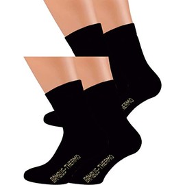 RS. Harmony Thermal Stockings Bamboo Super Soft Breathable Thermal, 4 Pairs - Black