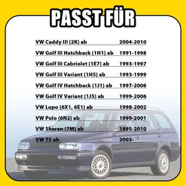 1J6827565B Tailgate Handle Lock + 2x Keys, Tailgate Handle with Lock Tailgate Handle Replacement for 2006-2014 Golf 4 1J1 1J5 Lupo 6X1 6E1 Polo 6N2 Transporter T5 T6 Ca-dd-y III 1J6827565A