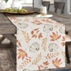 GWAWG Pumpkins Maple Leaves Autumn Table Runner, Fall Leaf Table