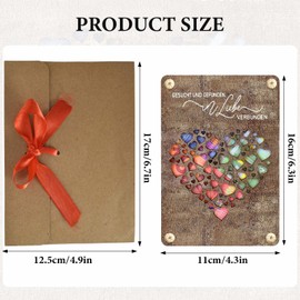 Tolenre Holz-Hochzeitskarte, Hochzeitsgeschenk für Braut und Bräutigam, Personalisierte Geldgeschenkverpackung, Grußkarte aus Holz in kleiner Form, Grußkarte Geldgeschenke, Braun