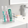 HBlife Small Toothbrush Holder for Bathroom, 5 Slots Silver Stainless
