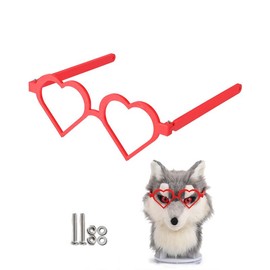 Fursuit Glasses for Fursuit Heads Mask, Foldable Fursuit Accessories Anime Glasses for Furry Costume Cosplay, animal mask - Color: Pink